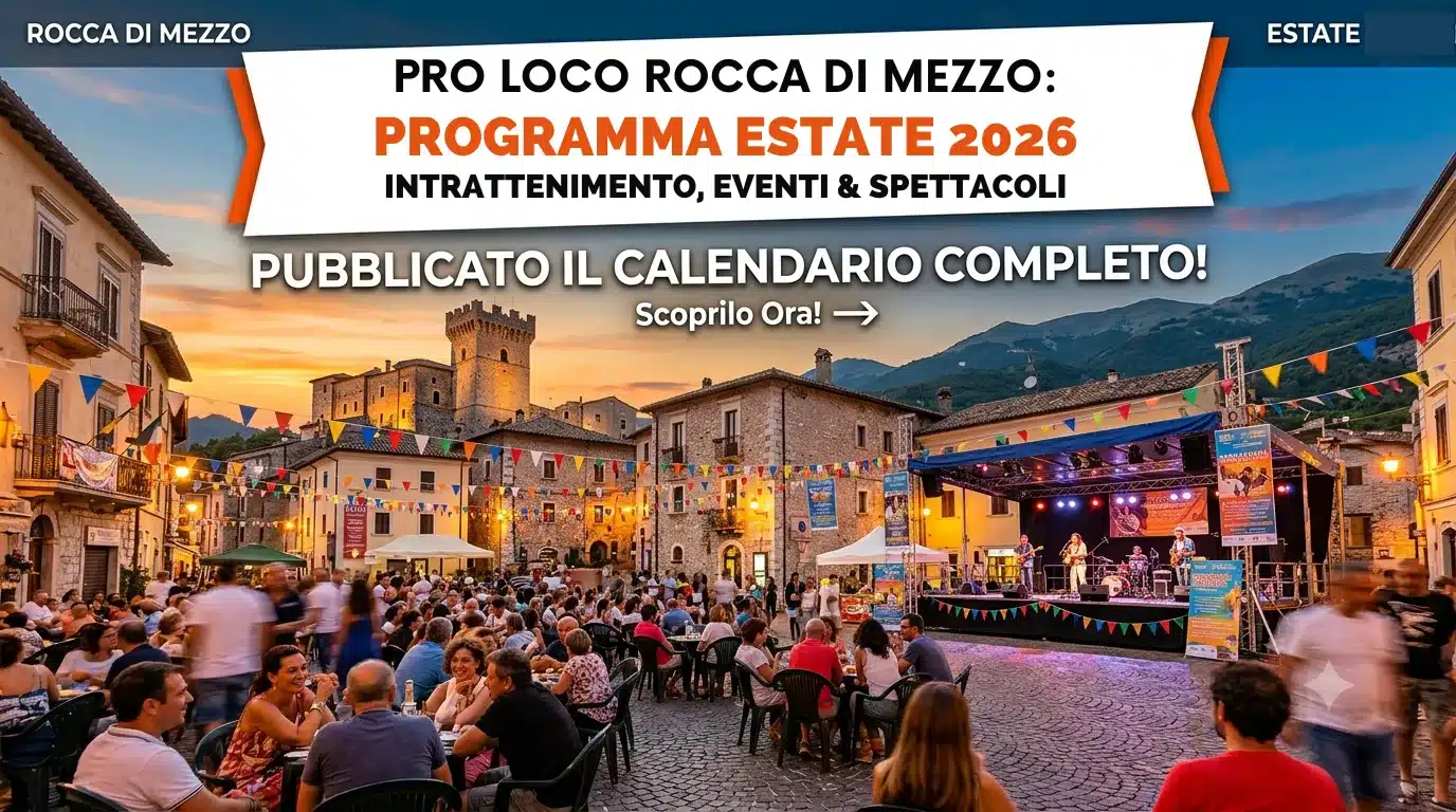 PRO LOCO ROCCA DI MEZZO PROGRAMMA ESTATE 2026 INTRATTENIMENTO, EVENTI & SPETTACOLI PRO LOCO ROCCA DI MEZZO PROGRAMMA ESTATE 2026 INTRATTENIMENTO, EVENTI & SPETTACOLI